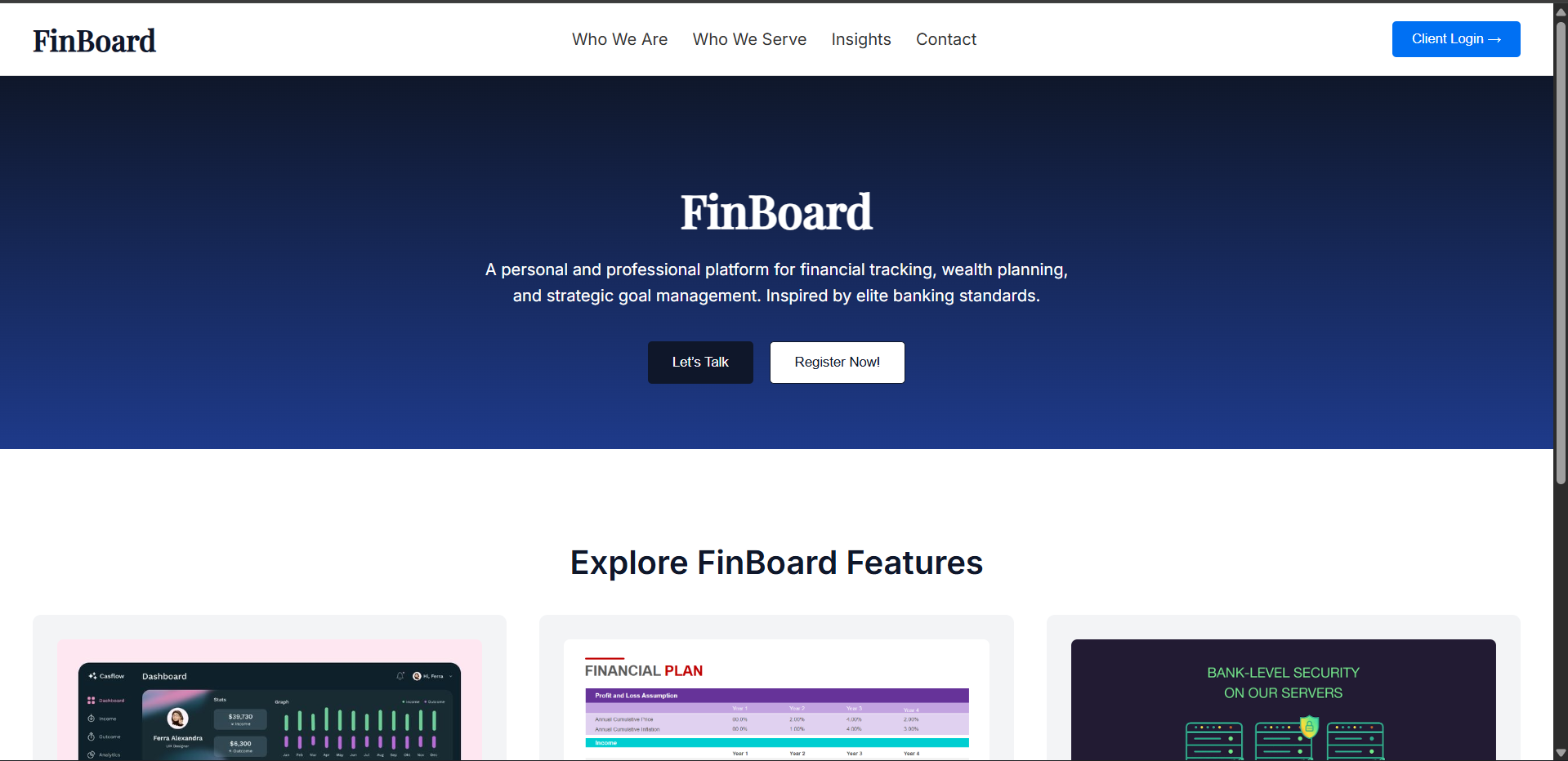 FinBoard – FinTech Analytics & Budgeting Platform